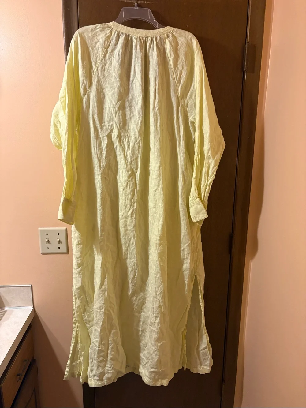 J. Crew Linen Cabana Maxi Dress in Yellow